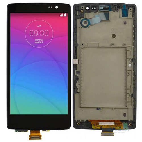 Дисплей в сборе с тачскрином в рамке для LG H422 C70 (Spirit) (черный)