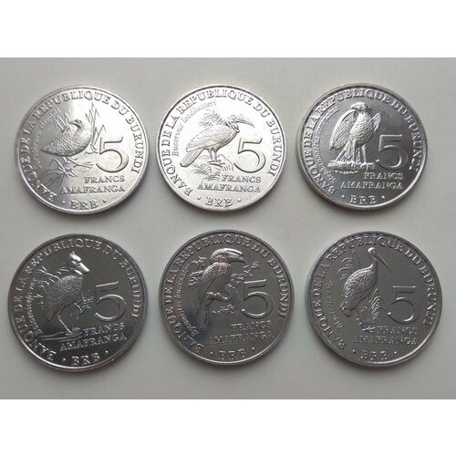 Бурунди 5 франков 2014. Набор 6 монет