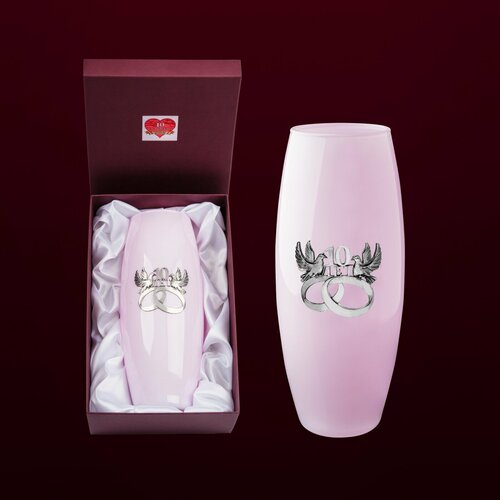 Ваза на годовщину оловянной розовой свадьбы свадьба 10 ЛЕТ 3900₽