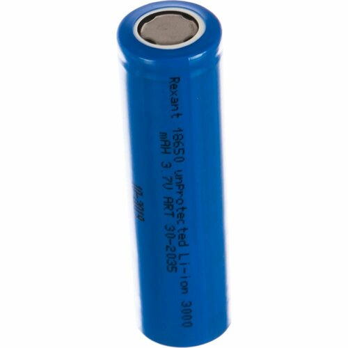 аккумулятор 18650 rexant 18650 protected li ion 2800 mah 3 7v Аккумулятор высокотоковый Rexant 18650 unprotected 20 А Li-ion 3000 mAH 3.7 В 10 шт 30-2035