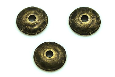 Чашечки д/бусин MonPin d 8 мм, in-d 1,5мм, (биж. сплав, цвет: ант. бронза, 20 шт.)