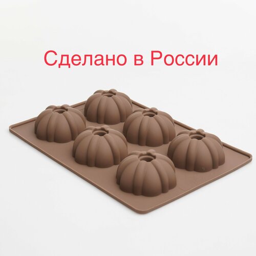 Силиконовая форма для выпечки кексов на 6 порций