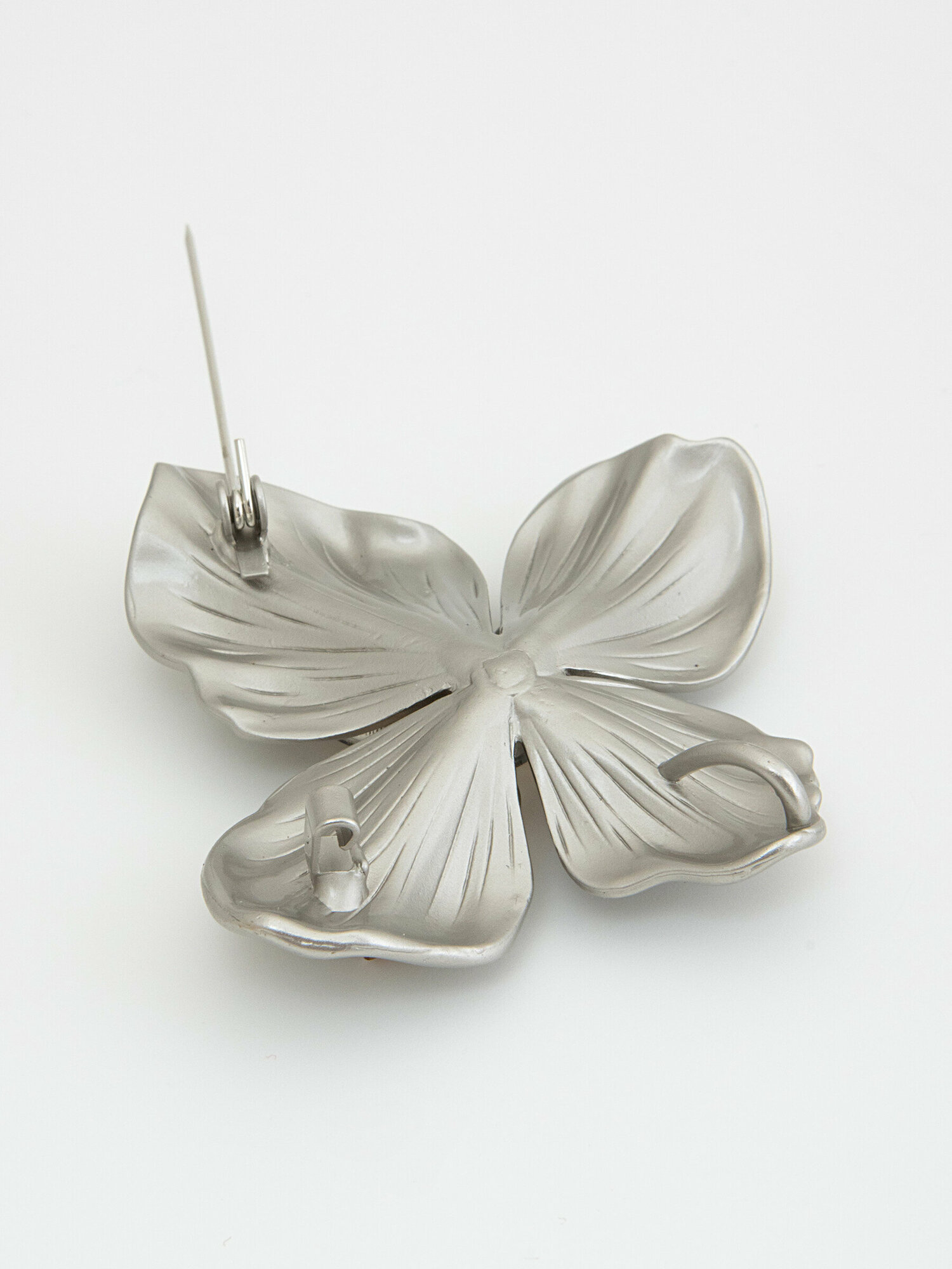 Брошь ЖемАрт, кристалл, серебряный, желтый — фото 1