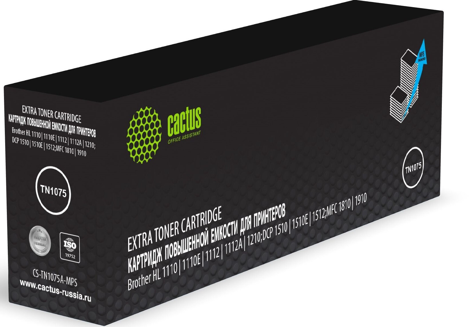 Картридж лазерный Cactus CS-TN1075A-MPS черный 2000стр. для Brother HL-111011121510151218101815