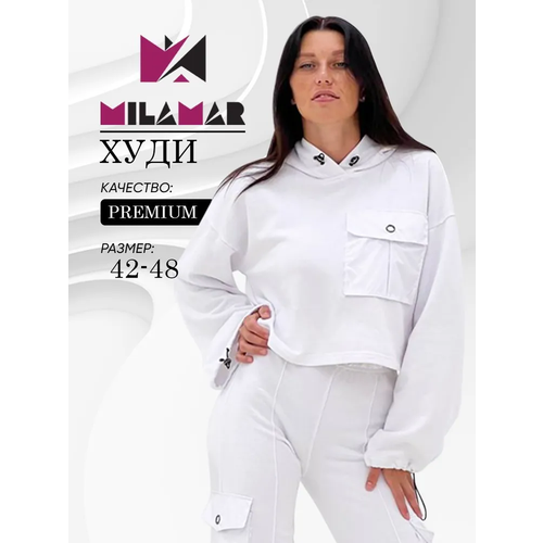 фото Худи milamar, размер onesize, белый