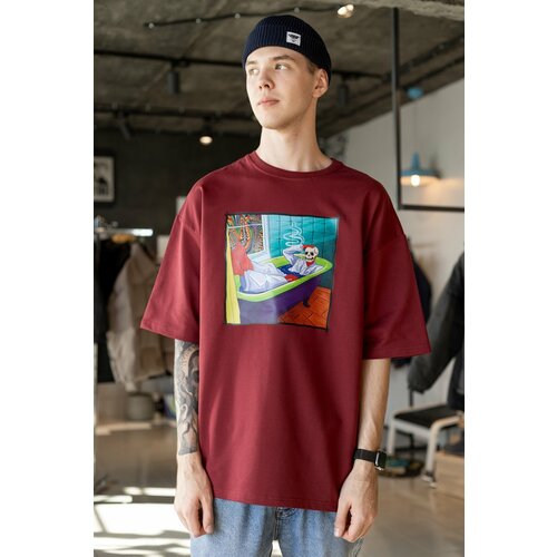 фото Футболка бордшоп#1, размер s, бордовый