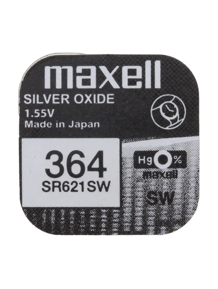 Батарейка Maxell 363/364 (SR621SW) BL1 Silver Oxide, 1 шт