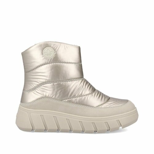 фото Ботинки rieker дутики, размер 36, белый, серый