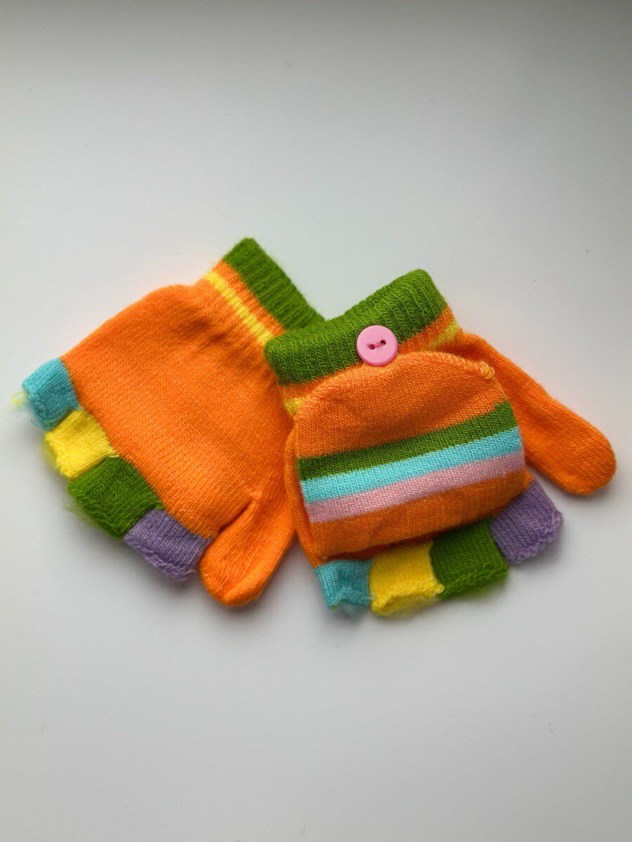 Перчатки детские варежки детские митенки перчатки детские без пальцев для девочек