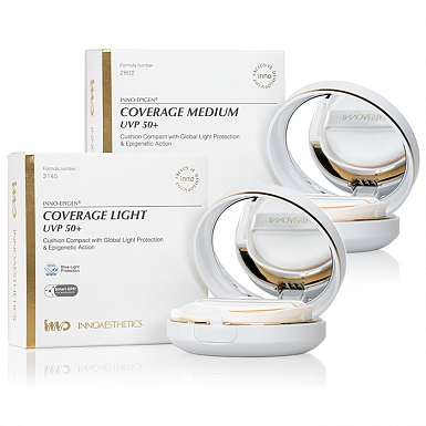 INNO-DERMA EPIGEN COVERAGE LIGHT UVP 50+ Солнцезащитный крем-пудра UVP50+ (Тон светлый), 50 гр.