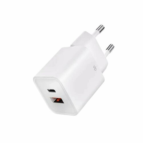 Зарядное устройство vlp G-Charge 30Вт USB-C+USB-A, PD, QC, белый