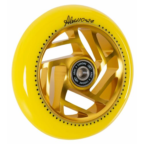 фото Колесо для самоката x-treme 110*24мм, aloe, yellow techteam