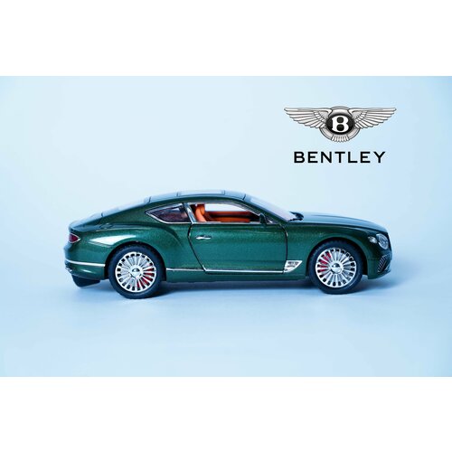 Коллекционная машинка игрушка металлическая BENTLEY CONTINENTAL GT с дымом в масштабе 1:24 цвет зеленый коллекционная машинка игрушка металлическая bentley continental gt с дымом в масштабе 1 24 цвет черный