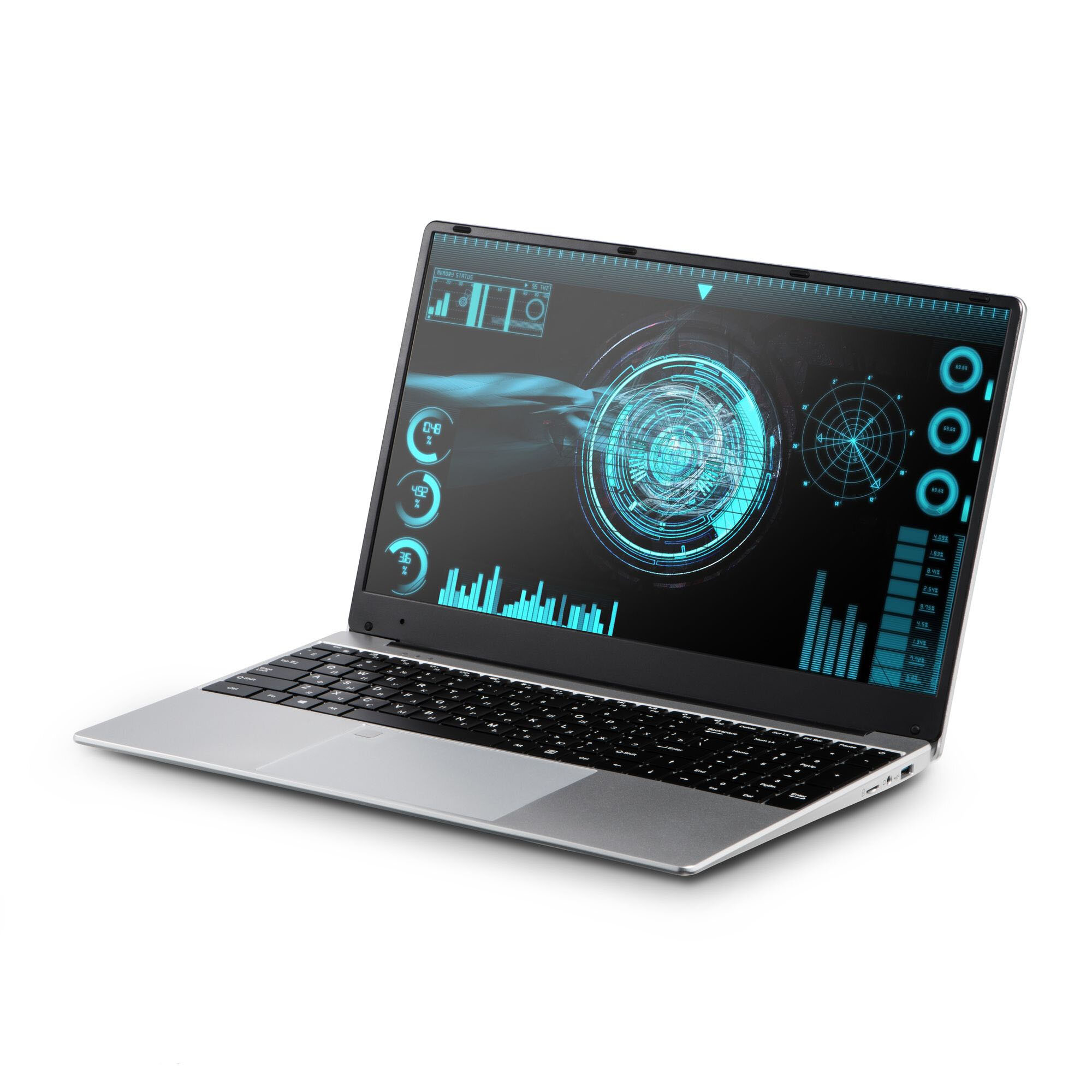 Ноутбук Azerty AZ-1506-120 (15.6" Intel Celeron J4125 8Gb SSD 120Gb) серебристый / 1920x1080 (Full HD)
