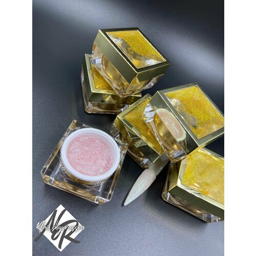 Камуфляжный гель с шиммером и слюдой для маникюра , 15гр, TARTISO UV Гель POTAL