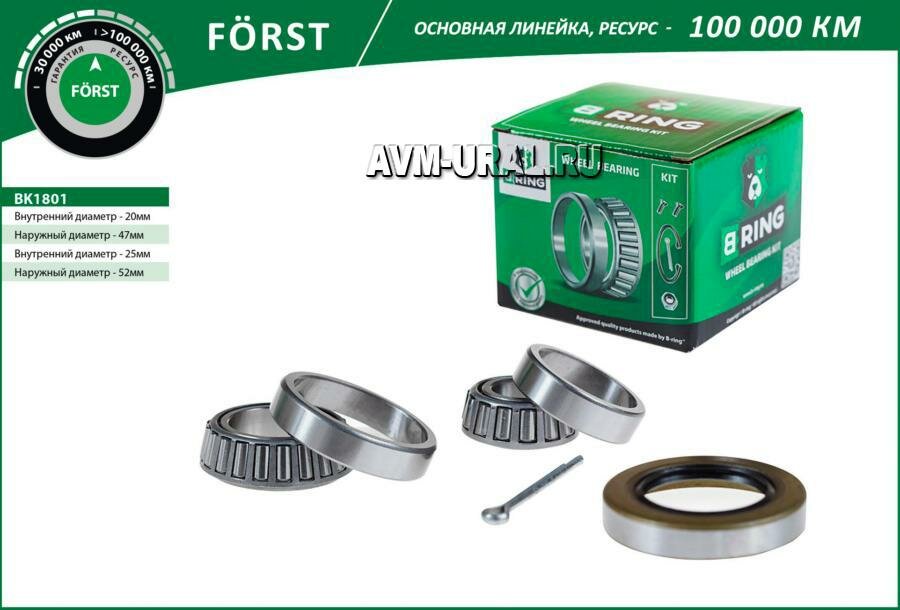 BRING BK1801 Подшипник ступицы задней FORST