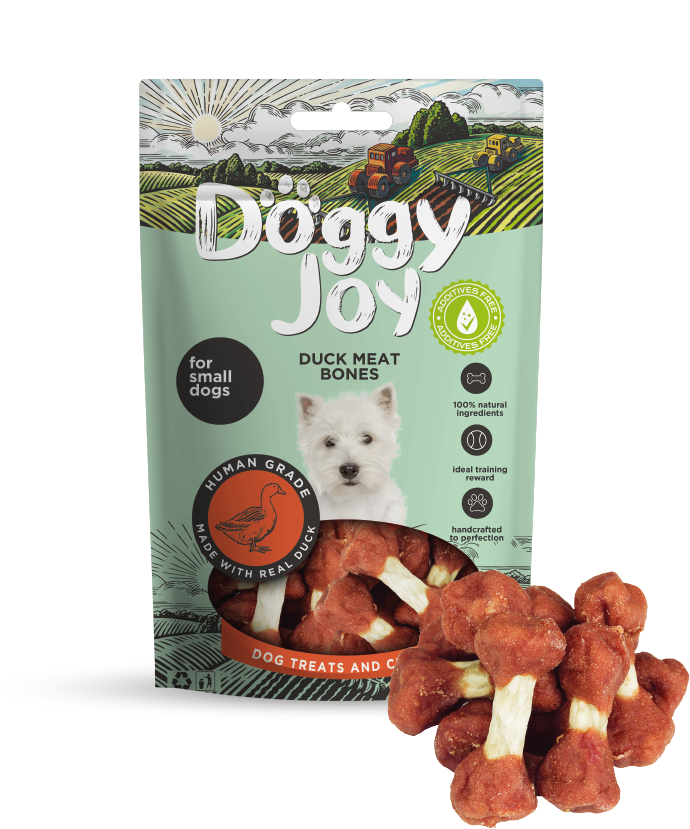фото Лакомство для собак Doggy Joy "Kосточки с мясом утки" 55г