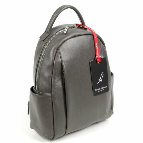 фото Рюкзак sergio valentini, фактура гладкая, серый