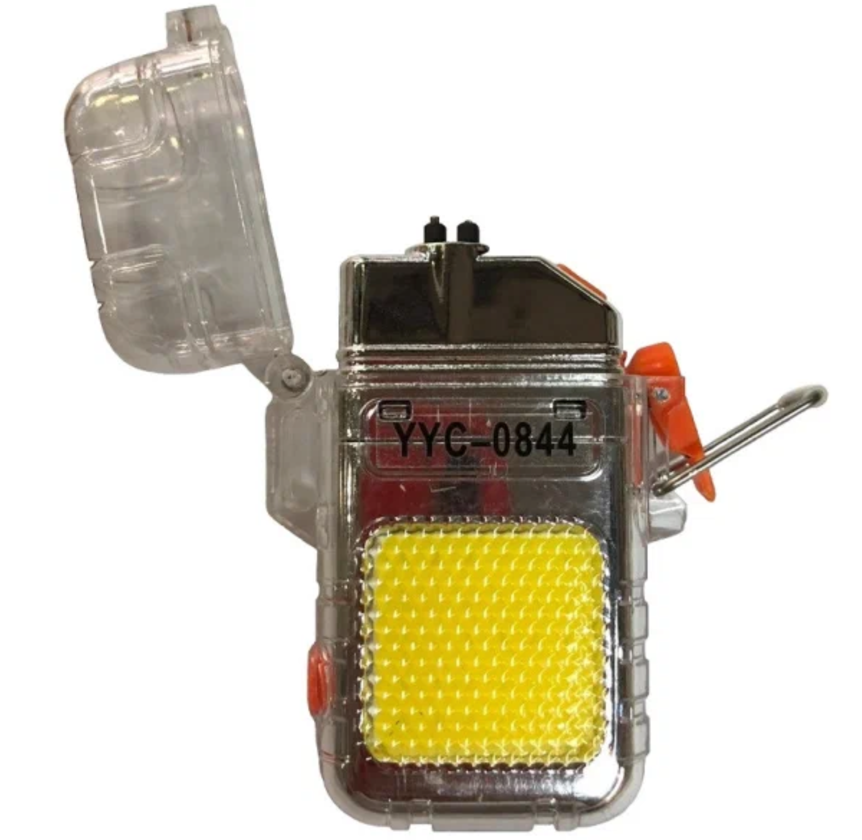 фото Фонарик-брелок аккумуляторный светодиодный огонь H-159 (мощный COB-светодиод, магнитное крепление, крючок-карабин, открывалка для бутылок)