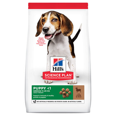 Hills Science Plan Сухой корм для щенков с ягненком и рисом: средние гранулы (Puppy Lamb Rice) 604269 0,8 кг 41448 (1 шт)
