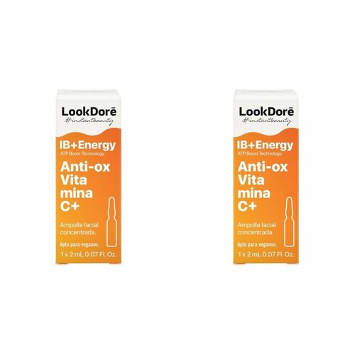 LookDore Концентрированная сыворотка в ампулах Ib Energy моментального восстановления, с витамином С, 1х2 мл, 2 уп