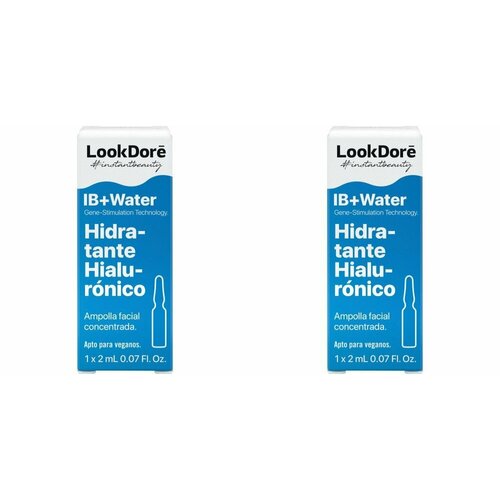 LookDore Концентрированная сыворотка в ампулах для интенсивного увлажнения Ib Water с гиалуроновой кислотой, 1х2 мл, 2 уп
