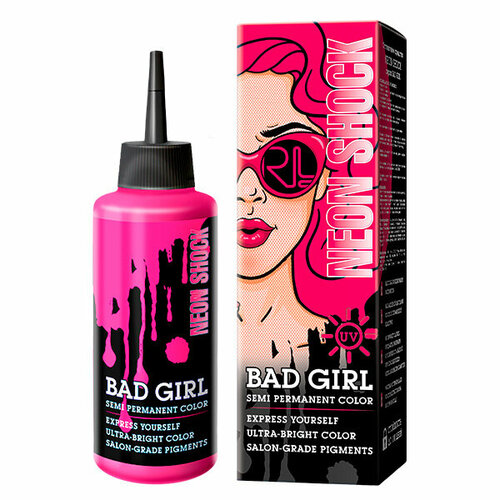 Краска для волос Bad Girl Neon Shock неоновый розовый 150мл bad girl пигмент прямого действия neon shock оранжевый 150мл уценка