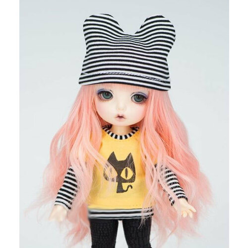 Fairyland Wig PFW-10 (Длинный волнистый парик цвет розовый для кукол ПукиФи Фейриленд)