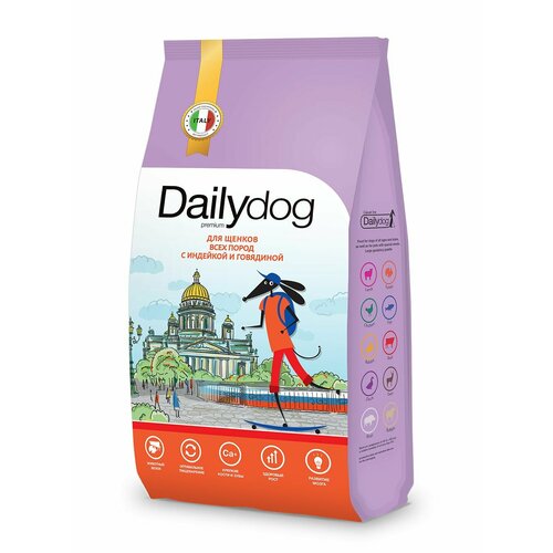 Dailydog casual корм для щенков с индейкой и говядиной 12кг GKZ, 048ДКк12GKZ (1 шт)