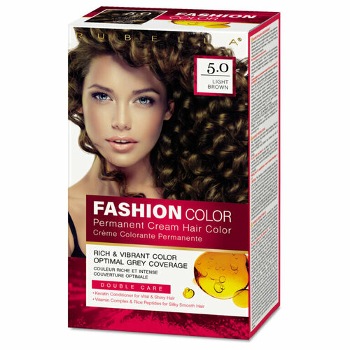 RUBELLA Fashion Color Краска для волос тон 5.0 Light Brown 50мл