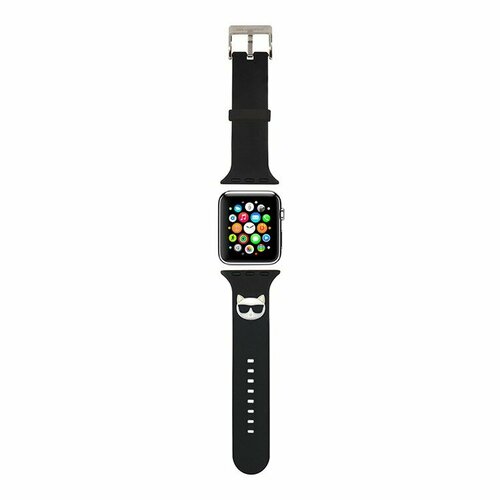 Karl Lagerfed Ремешок Lagerfeld Silicone Choupette head для Apple Watch 42-44-45 mm, черный