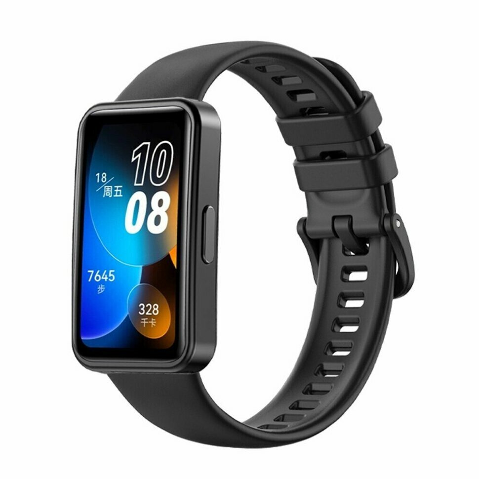 Силиконовый ремешок для HUAWEI Band 8 (черный)