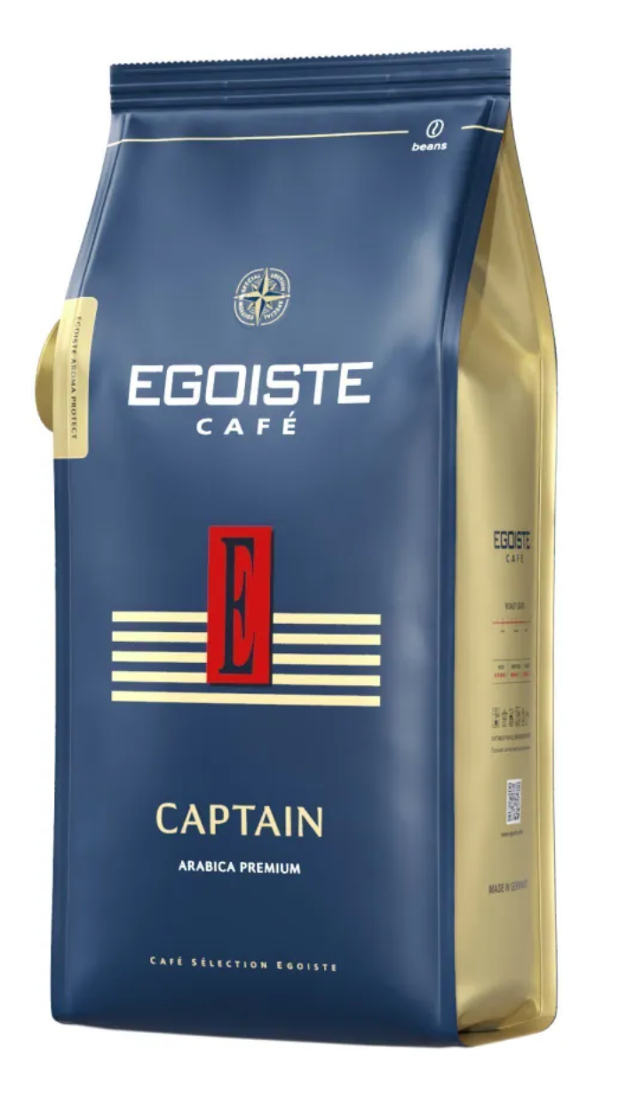 EGOISTE Captain Кофе в зернах полимерная упаковка 1000г.