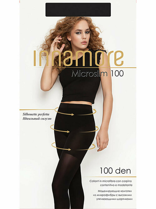 Колготки  Innamore Microslim, 100 den, размер 4, черный
