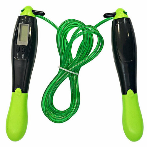 Скакалка SPORTEX с электронным счетчиком 2. 8 м. (зеленый) скакалка sportex со счетчиком 2 8 м синий