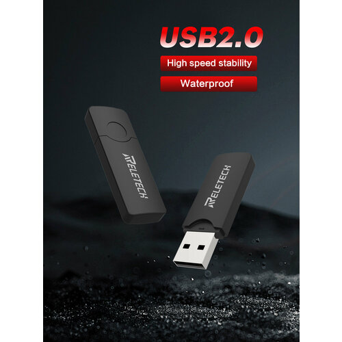 1pcs Флэш - накопитель USB с защитной крышкой Reletech USB2.0 Flash 64ГБ, черный T3