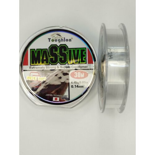 фото Леска монофильная massive 30m - 0.14мм toughlon