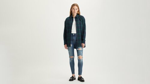 Джинсы скинни  Levis, размер 27/32, синий