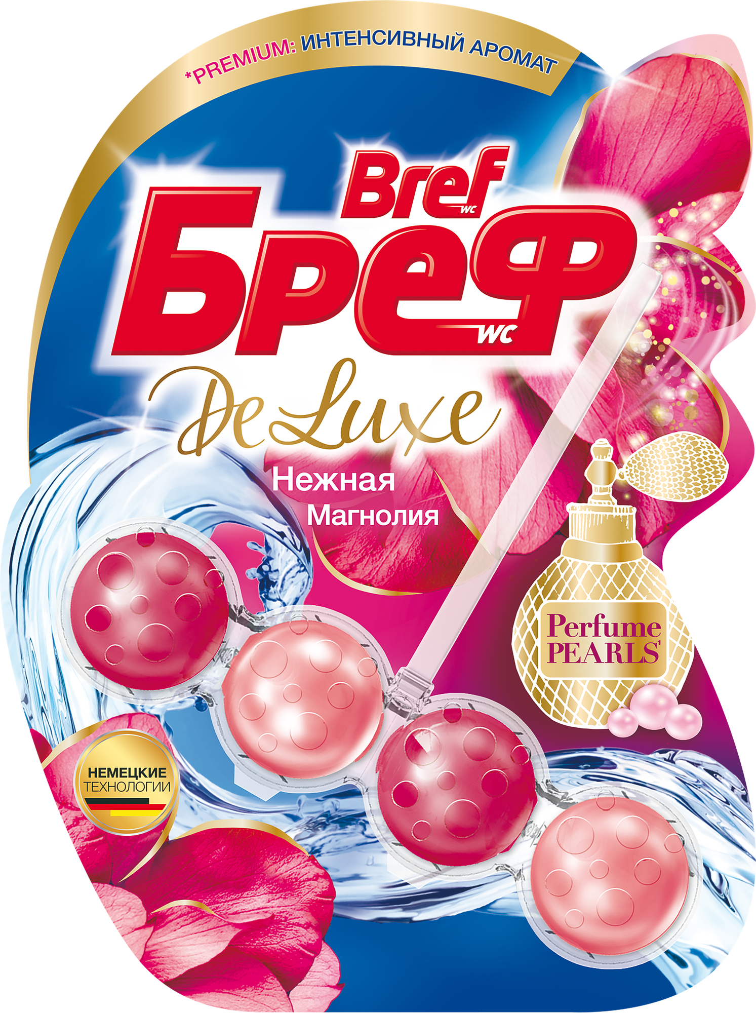 Туалетный блок Bref Deluxe Нежная магнолия, 1 шт