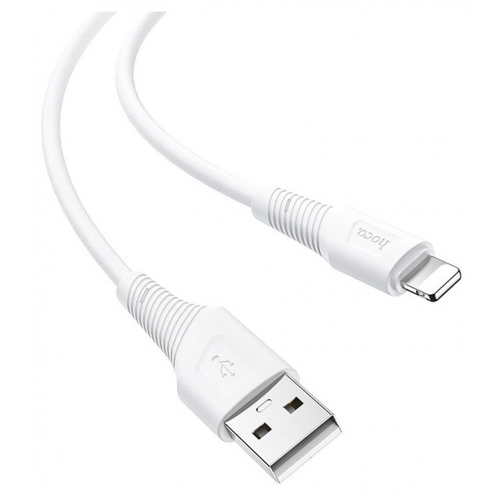 USB кабель Hoco X58 Lightning 8-pin белый, 1 м кабель hoco x58 airy silicone usb micro usb белый