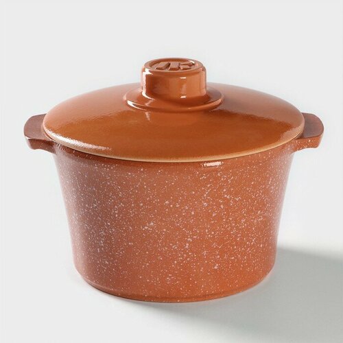 Кастрюля Огонёк 2 л керамическая крышка 5676₽