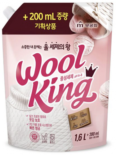 Средство для стирки вещей из шерсти 1.8 л [Mukunghwa] Wool King Neutral Detergent