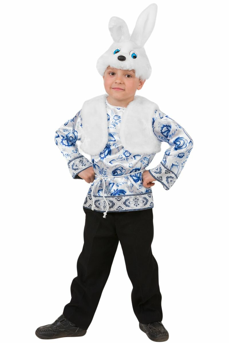 Детский карнавальный костюм Зайчонок Ванятка, рост 116 см
