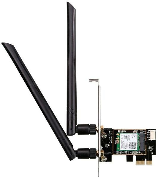 Сетевой адаптер WiFi D-Link DWA-X582/RU/A2A AX3000 PCI Express (ант. внеш. съем) 2ант.