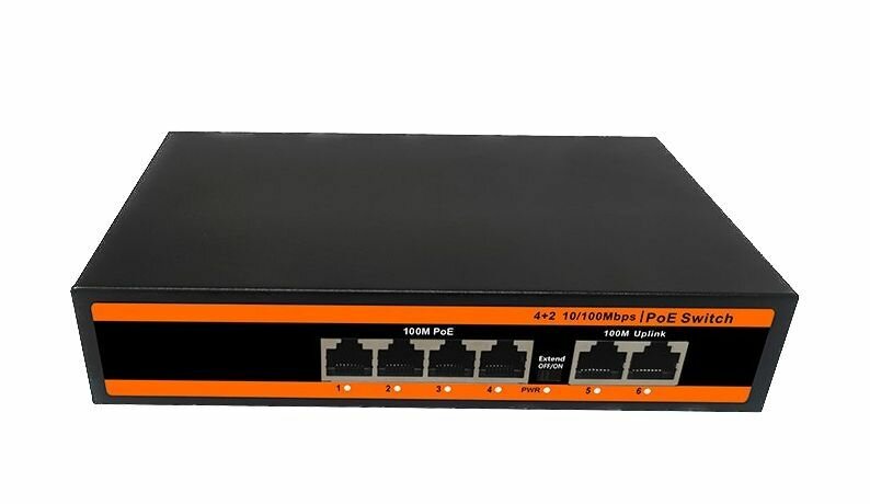 ND-MP 0420 - ( 4FE+2FE ) 4*10 / 100 Mbps Свитч POE 4-х портовый.