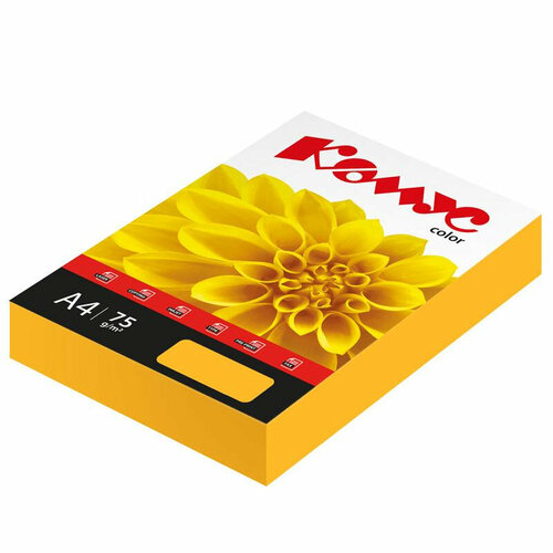 Комус Бумага цветная Комус Color (оранжевый неон) 75+-5гр, А4, 500 л