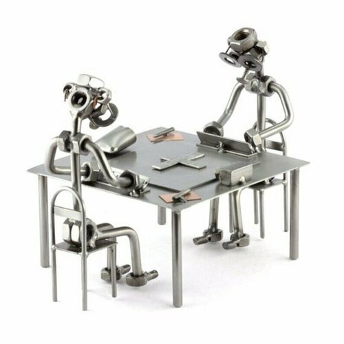 Оригинальная металлическая статуэтка ручной работы Игра в скрэббл