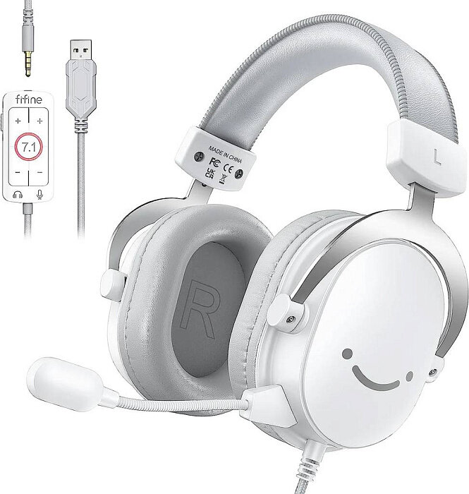 Игровые наушники Fifine H9 Gaming Headsets (White)