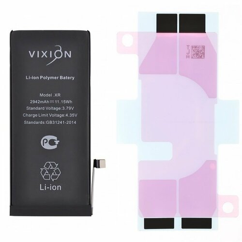 Vixion/Аккумулятор для iphone XR 2942mAh с монтажным скотчем аккумулятор для iphone xr vixion 2942 mah с монтажным скотчем