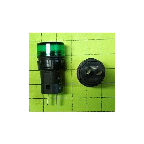Светодиодная лампа индикатор AD-16-16 12V Зеленая